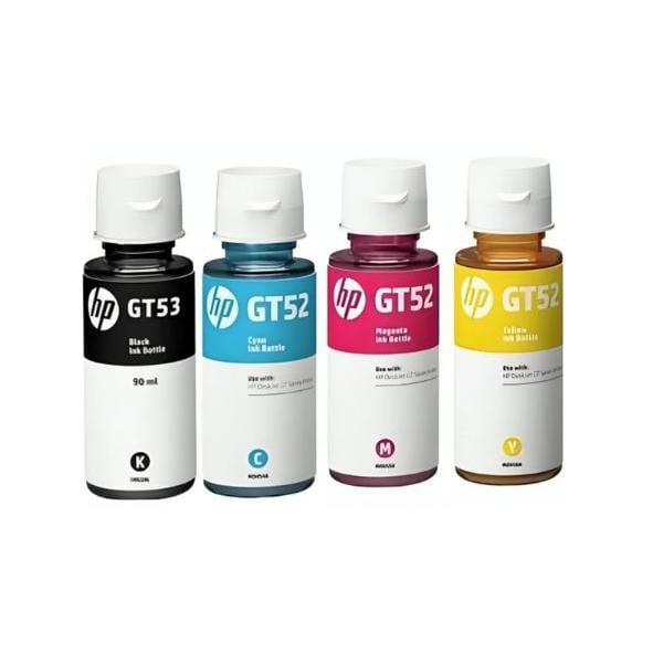 Pack 4 Botellas de Tinta HP para DeskJet serie GT5800 (Negro, Cian, Magenta, Amarillo)