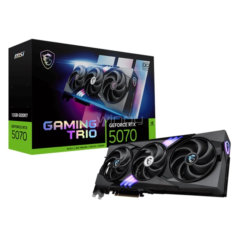 Tarjeta gráfica MSI GeForce RTX 5070 GAMING TRIO OC de 12GB GDDR7
