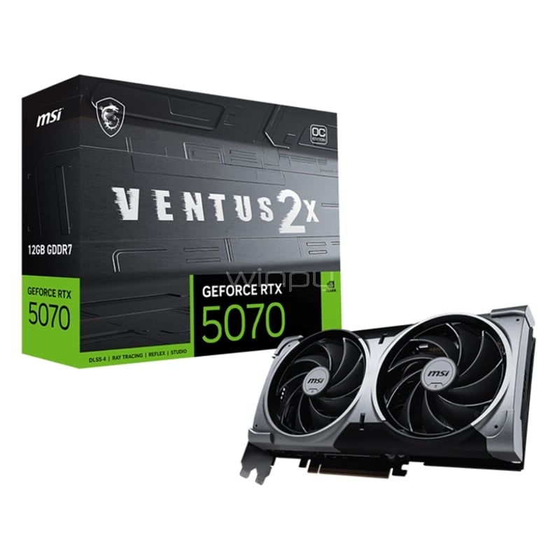 Tarjeta gráfica MSI GeForce RTX 5070 VENTUS 2X OC de 12GB GDDR7