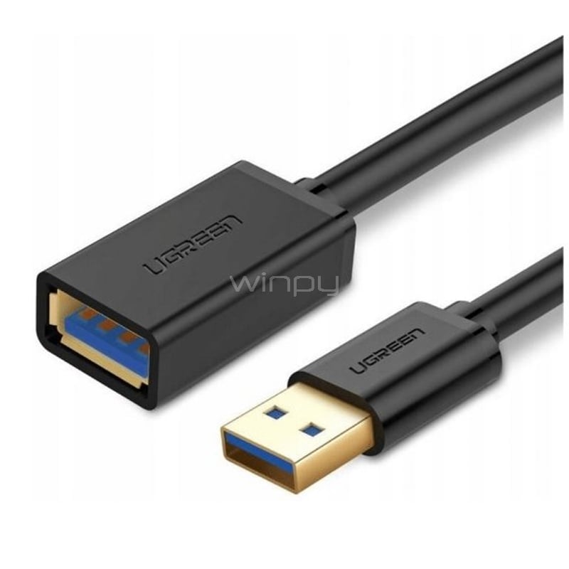Cable Extensión USB UGREEN de 3 metros (Macho a Hembra, 3.0, 5Gbps, Negro)