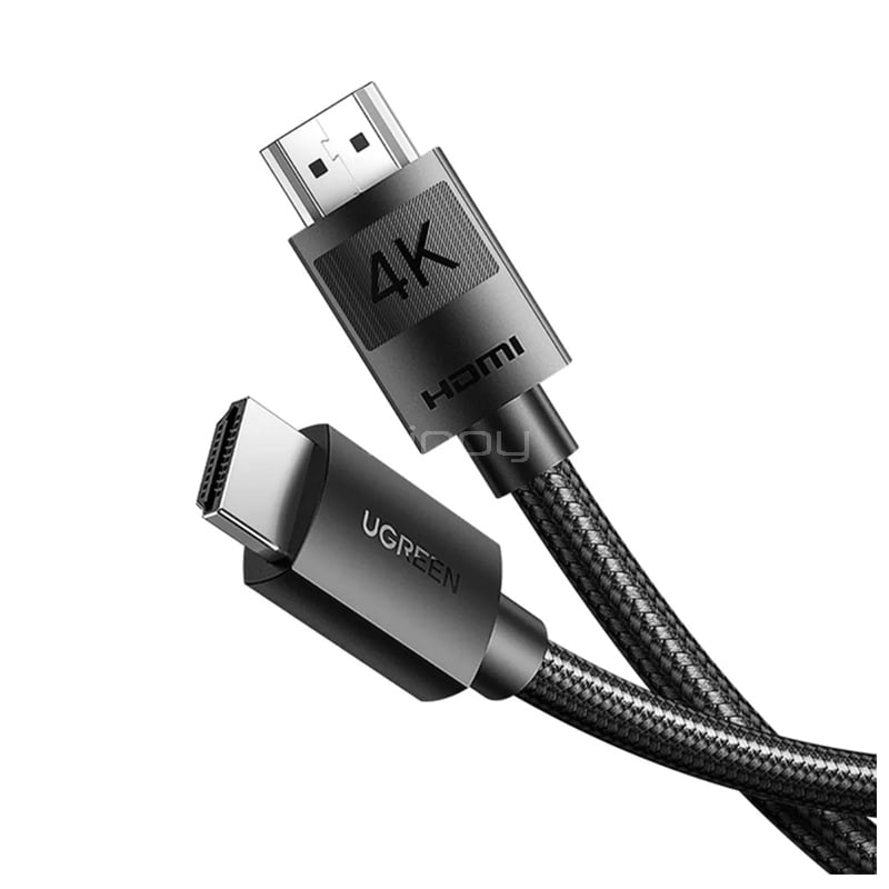Cable HDMI UGREEN de 2 metros (Blindado, Versión 2.0 4K/60HZ, Negro)