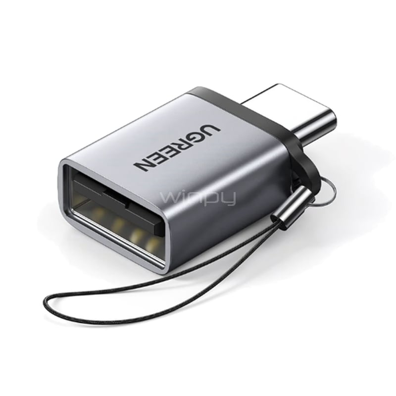 Adaptador UGREEN USB-C a USB-A Hembra (USB 2.0, 5Gbps, Gris)