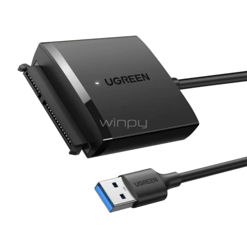 Adaptador UGREEN USB a SATA (2.5“/ 3.5“, 5Gbps, USB 3.0, Negro)