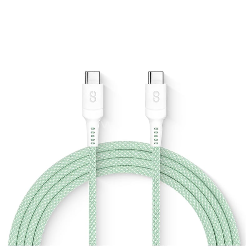 Cable USB-C LOGiiX Vibrance de 1.5 metros (hasta 100W, Verde)