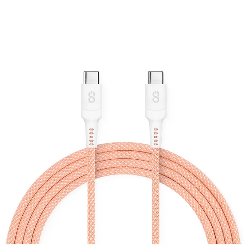 Cable USB-C LOGiiX Vibrance de 1.5 metros (hasta 100W, Rosado)