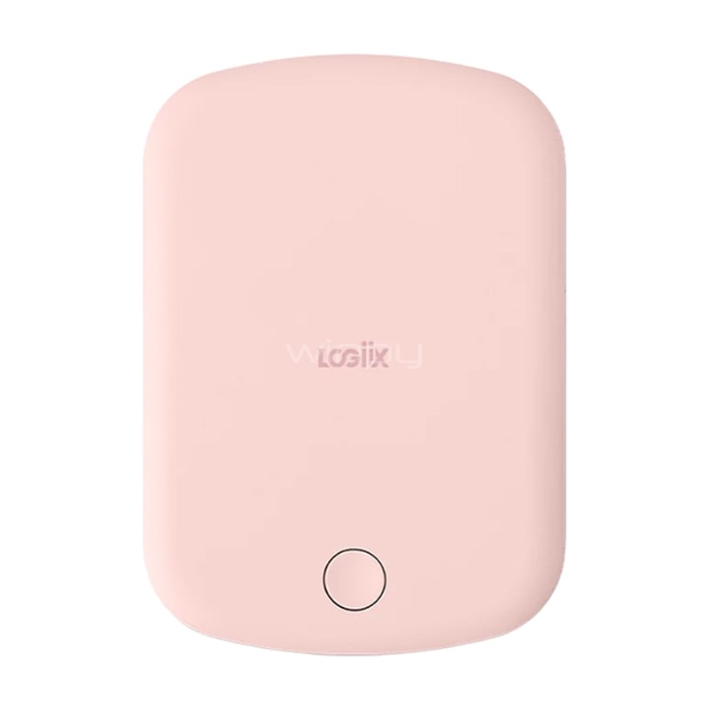Batería Portátil LOGiiX Piston Power 5.000 mAh (Qi 20W, USB-C, MagSafe, Rosado)