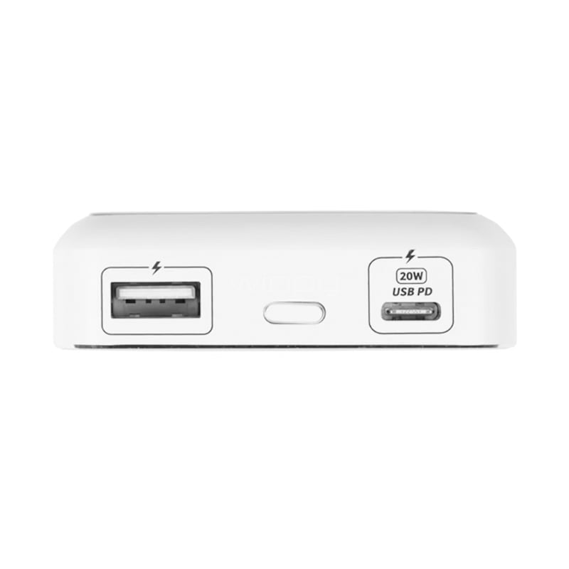 Batería Portátil LOGiiX Piston Power 10.000 mAh (USB-C, USB-A, USB-C, PD 20W, Cristal/ White)