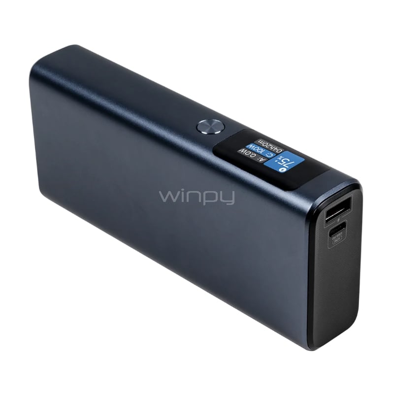 Batería Portátil LOGiiX Piston Power 20.000mAh Pro (USB-C x2,USB-A, PD 100W, Azul)