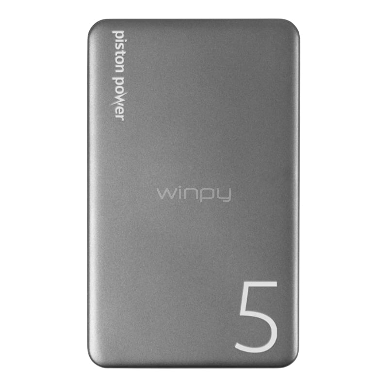 Batería Portátil LOGiiX Piston Power 5000mAh (USB-C, 20W, Gris)