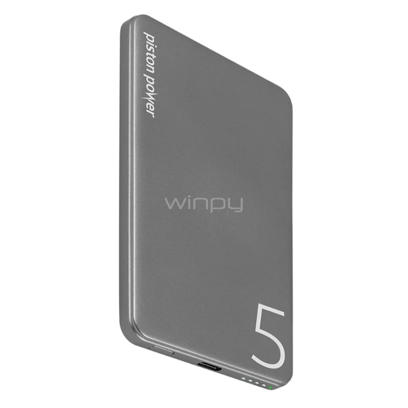 Batería Portátil LOGiiX Piston Power 5000mAh (USB-C, 20W, Gris)