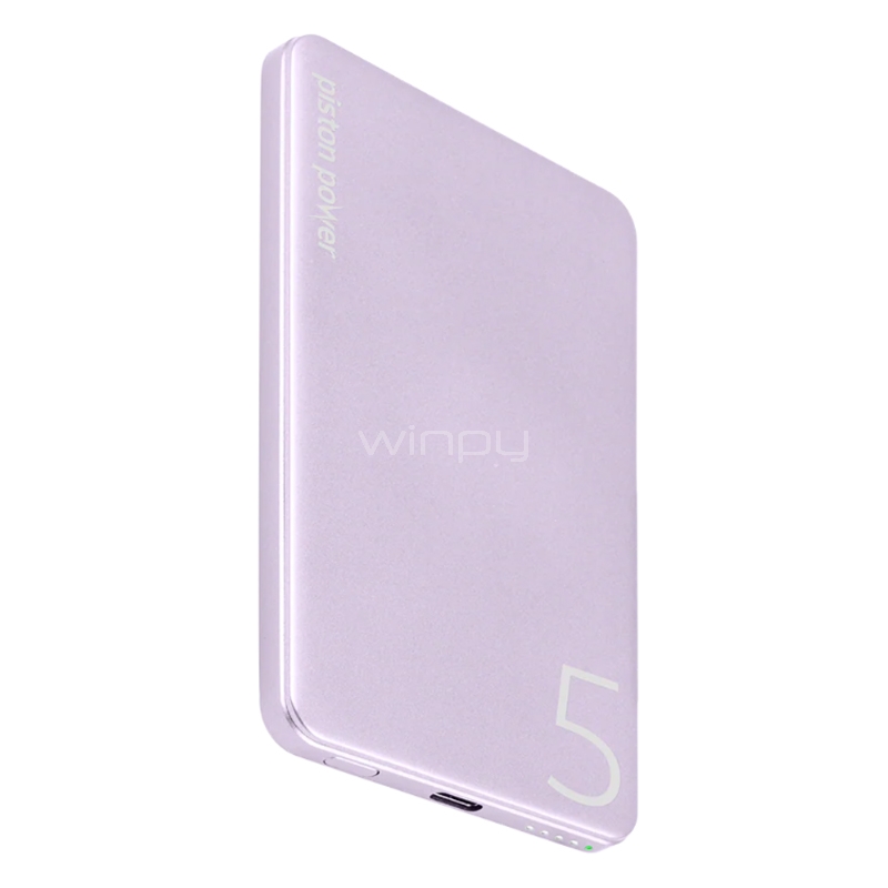 Batería Portátil LOGiiX Piston Power 5000mAh (USB-C, 20W, Rosado)