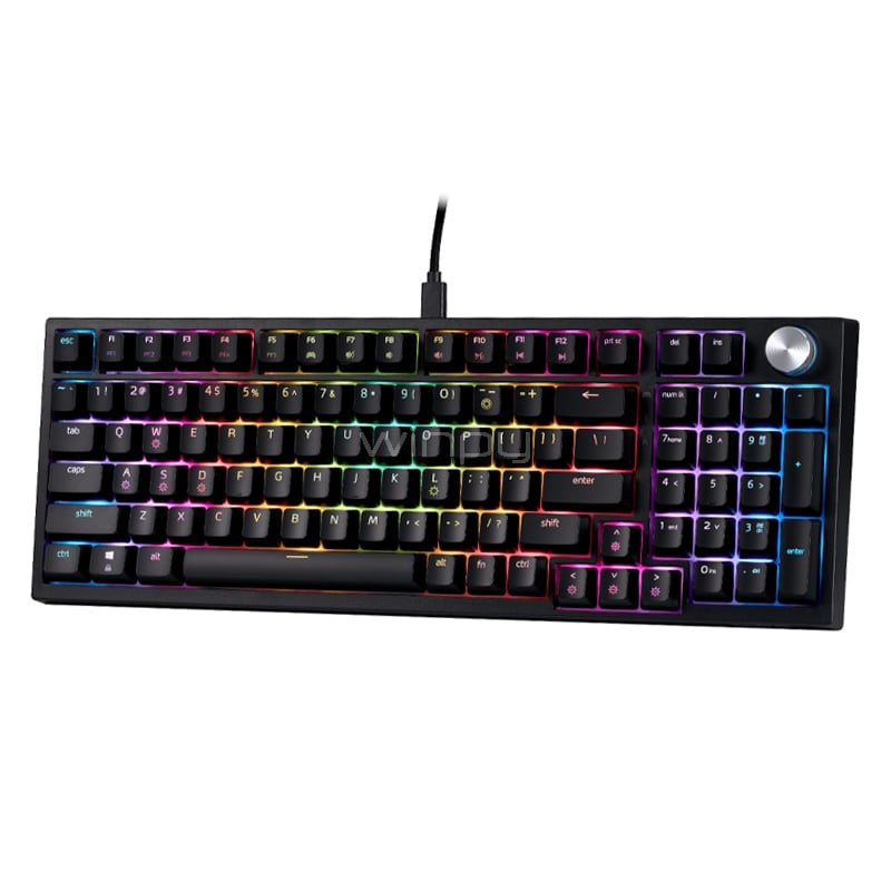 Teclado Mecánico XPG Sorcerer RGB (Switch Red, Compacto 96%, USB-C, Negro)