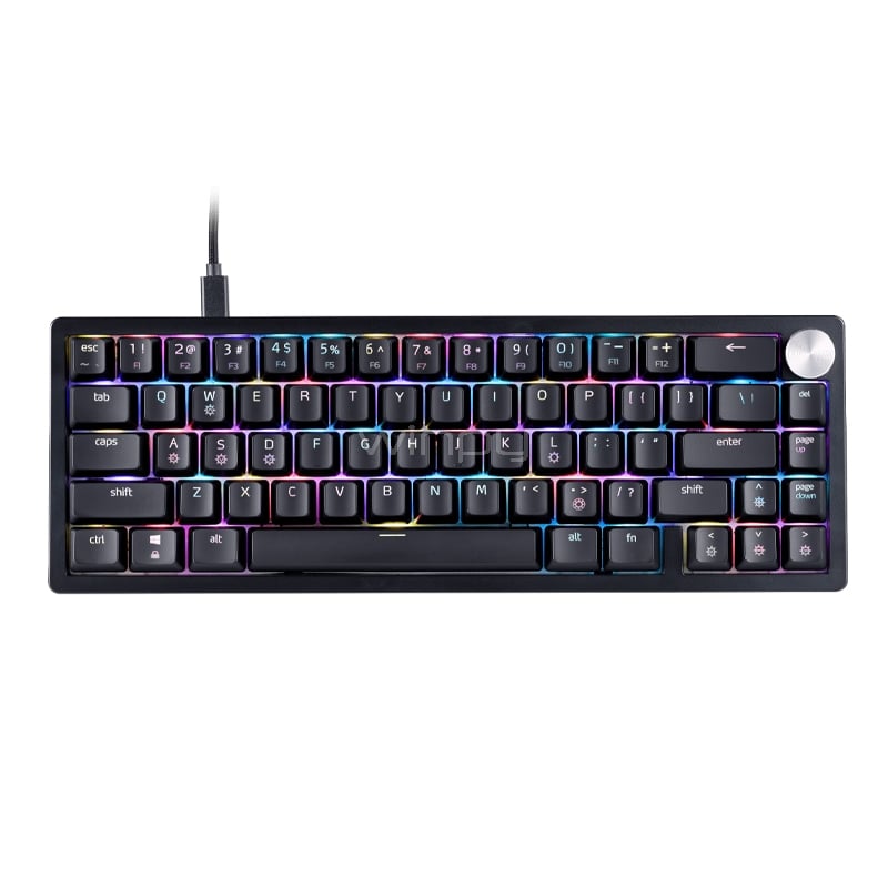 Teclado Mecánico XPG Sorcerer Mini RGB (Switch Red, Compacto 65%, USB-C, Español, Negro)