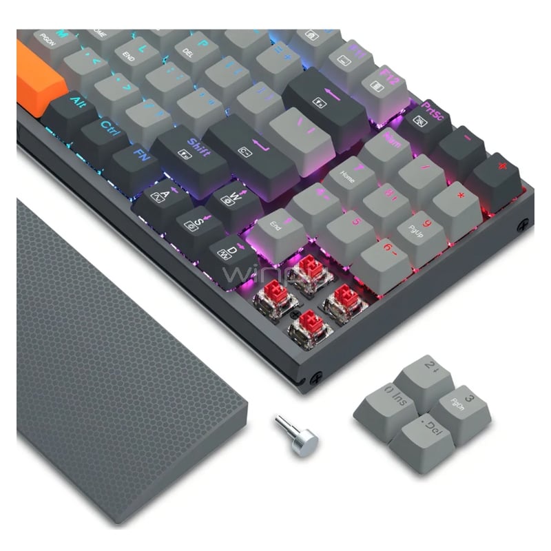 Teclado Mecánico Redragon Olaf K673 (Switch Red, USB-C, RGB