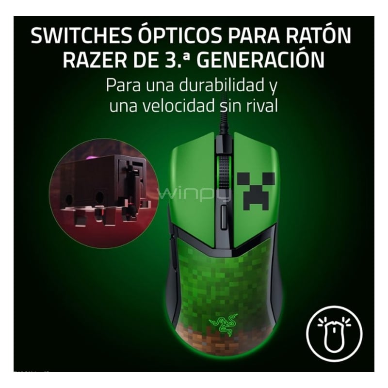 Mouse Gamer Razer Cobra Minecraft (Chroma RGB, 8.500dpi, Cable