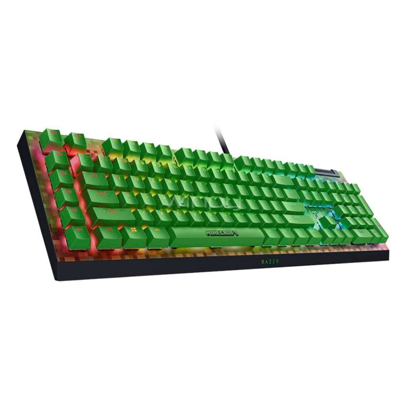 Teclado Mecánico Razer BlackWidow V4 X Minecraft (Switch Green