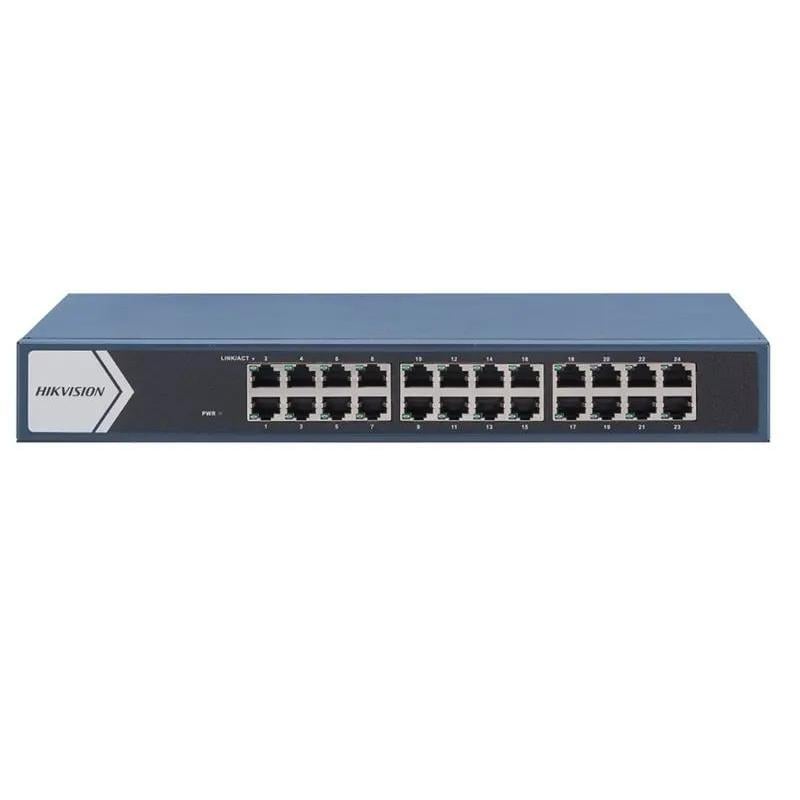 Switch Hikvision DS-3E0524-E B de 24 Puertos (Gigabit, 48 Gbps, Diseño Silencioso)