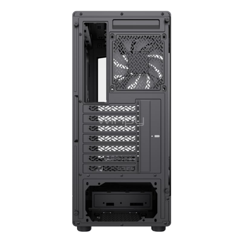 Gabinete Gamer Gamemax Vista COC AB (ATX, Vidrio Templado Panorámico, 5 Ventiladores ARGB, Negro)