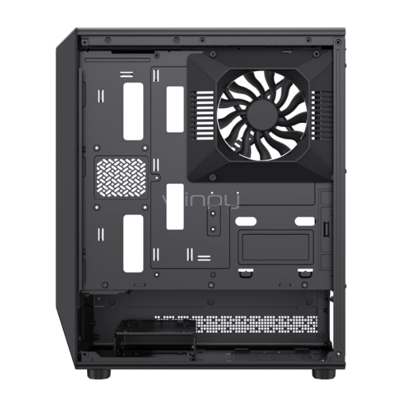 Gabinete Gamer Gamemax Vista COC AB (ATX, Vidrio Templado Panorámico, 5 Ventiladores ARGB, Negro)