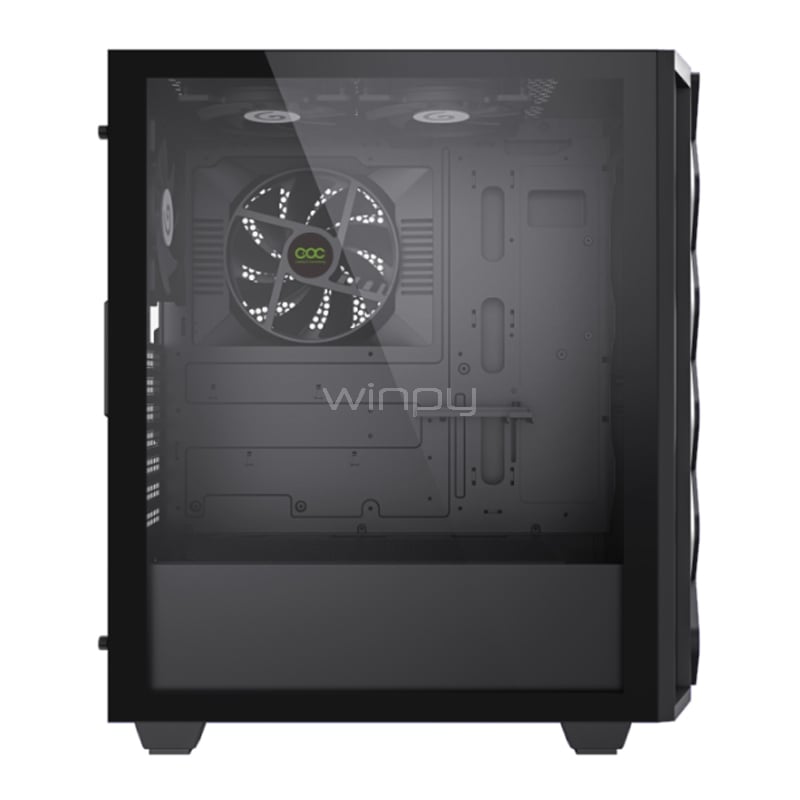 Gabinete Gamer GameMax Diamond CP BK (Midi ATX, 4 Ventiladores, Controlador, RGB, Negro)