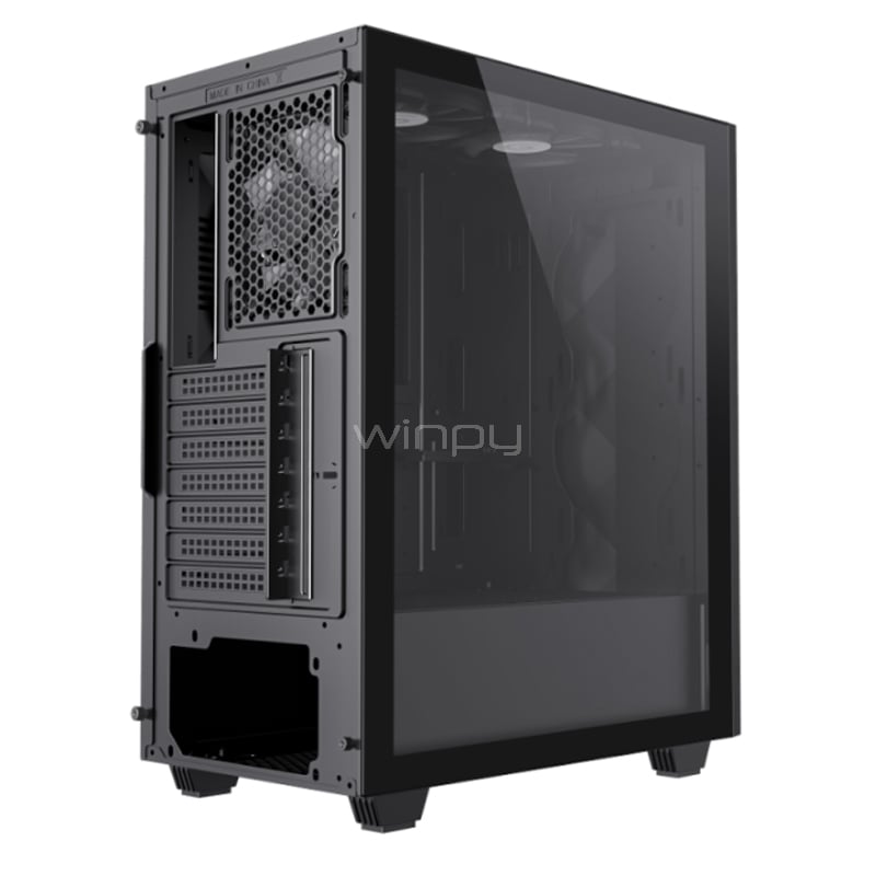Gabinete Gamer GameMax Diamond CP BK (Midi ATX, 4 Ventiladores, Controlador, RGB, Negro)