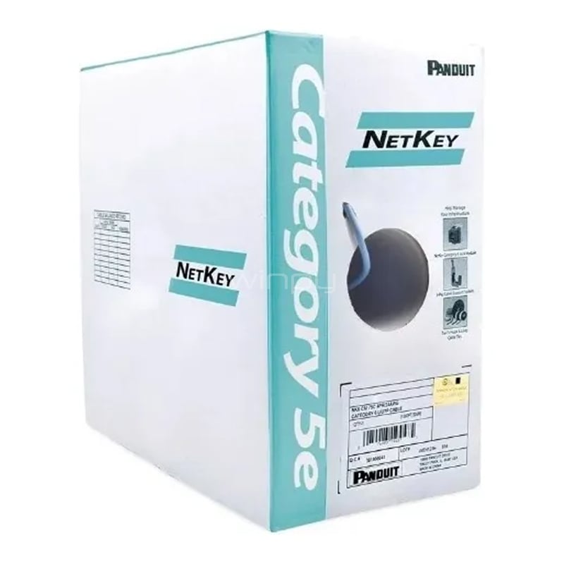 Cable de Red Panduit NetKey de 305 metros (Cat6, LSZH, 24AWG, Azul)
