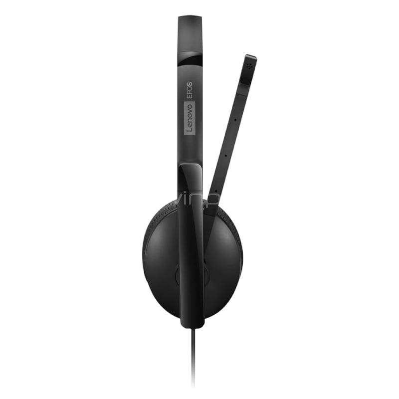 Audífonos Lenovo Wired VoIP (Ms Teams, USB-C/USB-A, Negro)