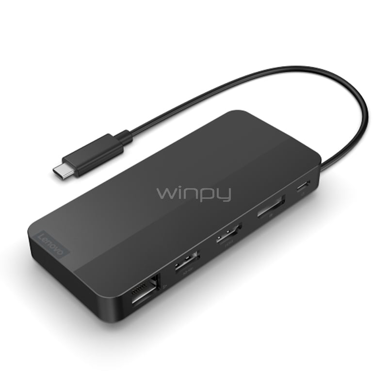 Adaptador Multipuerto HUB Lenovo USB-C (USB-A, HDMI, DisplayPort, Ethernet, Adaptador USB-C 135W)