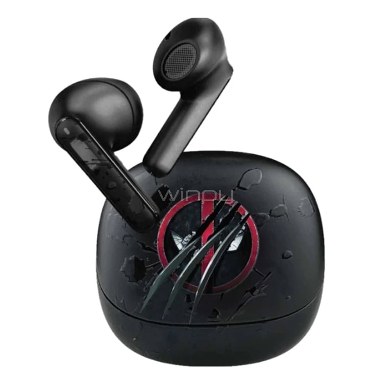 Audífonos KlipXtreme TuneXbuds (Bluetooth, TWS, Deadpool + Wolverine)