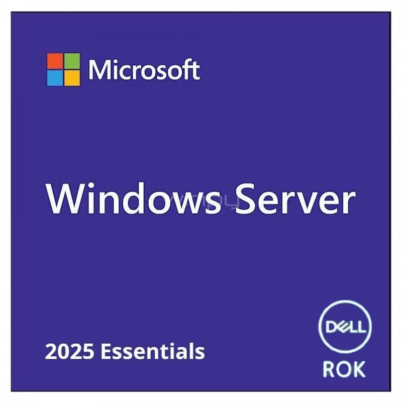 Licencia Microsoft Windows Server 2025 Essentials ROK Dell (Comercial, 10 cores, CD-ROM)