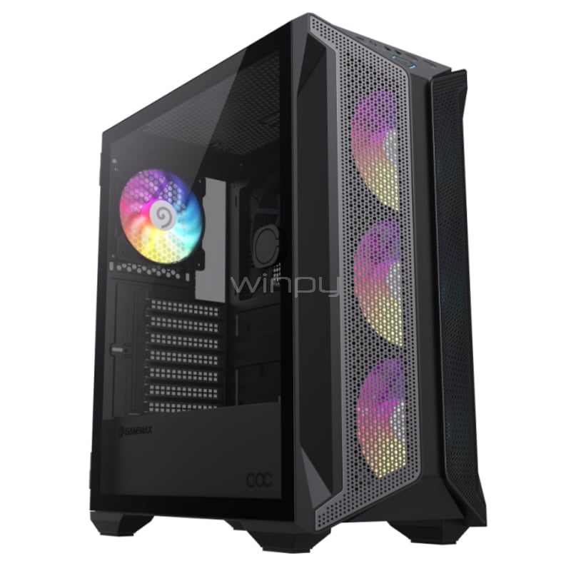 Gabinete Gamer GameMax Brufen COC (E-ATX, Vidrio Templado, 3 ventiladores ARGB + Controlador)