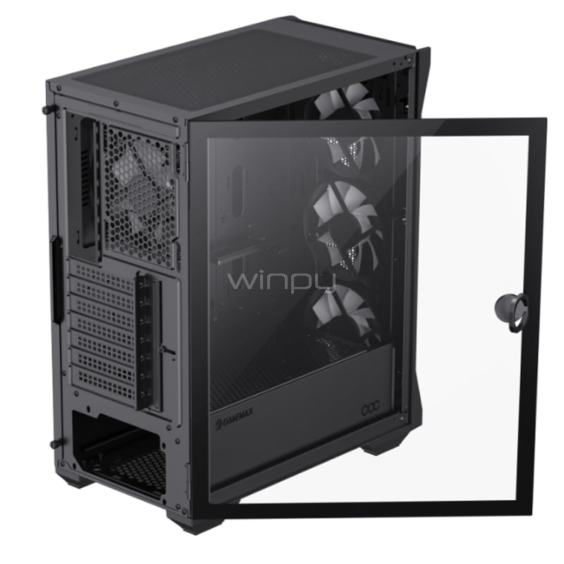 Gabinete Gamer GameMax Brufen COC (E-ATX, Vidrio Templado, 3 ventiladores ARGB + Controlador)
