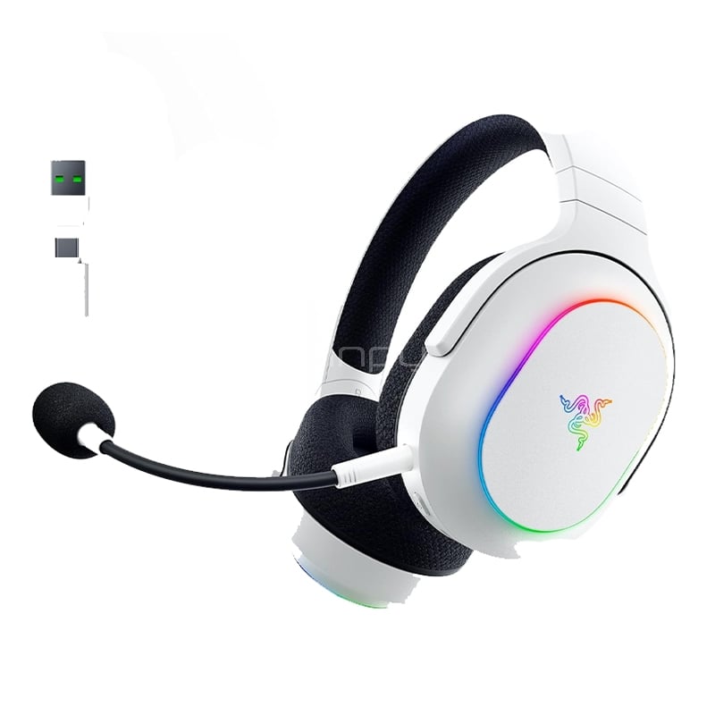 Audífonos Gamer Razer Barracuda X Chroma (Bluetooth, RGB 6 zonas, Multiplataforma, Blanco)