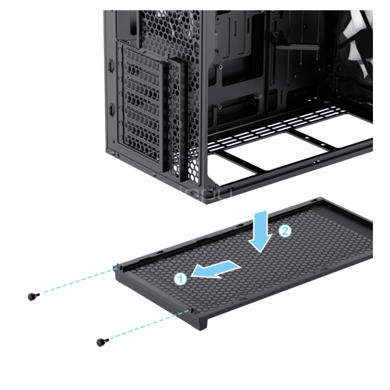 Gabinete Gamer GameMax F46 BK (ATX, 4 Ventiladores ARGB PWM, Negro)