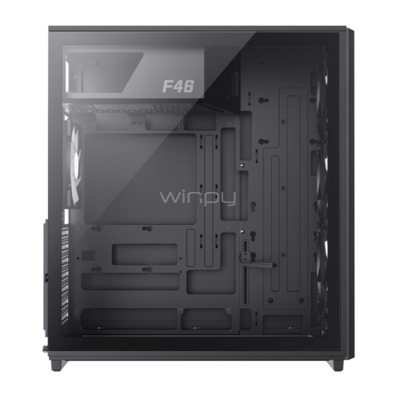 Gabinete Gamer GameMax F46 BK (ATX, 4 Ventiladores ARGB PWM, Negro)