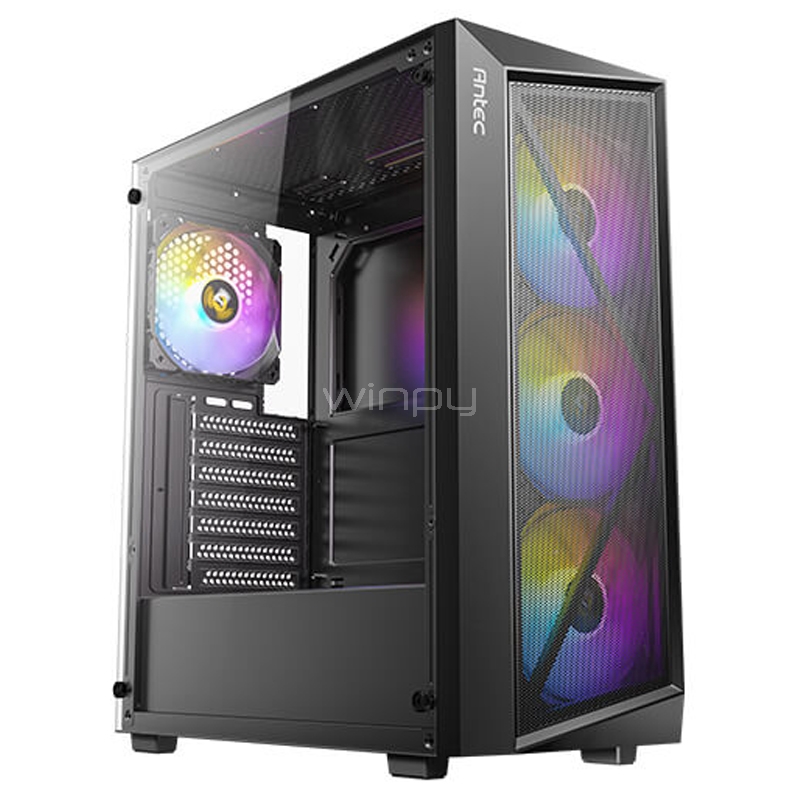 Gabinete Gamer Antec AX67 (ATX, Vidrio templado, 4 ventiladores ARGB)