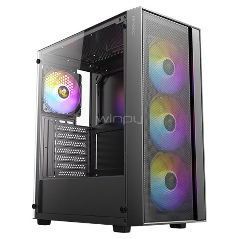 Gabinete Gamer Antec AX65 (ATX, Vidrio Templado, 4 ventiladores ARGB)