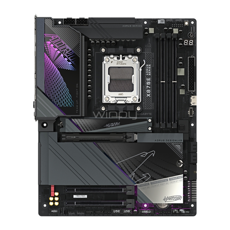 Placa Madre Gigabyte X870E AORUS MASTER (AM5, DDR5 4400/8600MHz, M.2 x4, ATX)