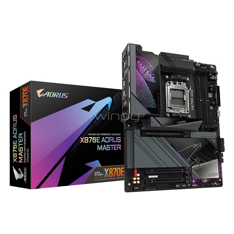 Placa Madre Gigabyte X870E AORUS MASTER (AM5, DDR5 4400/8600MHz, M.2 x4, ATX)