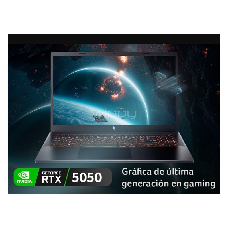 Notebook Gamer Acer Nitro V15 de 15.6“ (i7-13620H, RTX 5050, 24GB RAM, 512GB SSD, Win11)