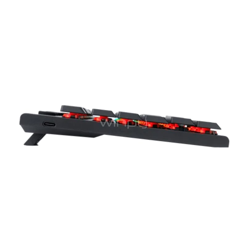 Teclado Mecánico Redragon Horus K622 RGB (Switch Red, TKL, USB-C, Español LA, Negro)