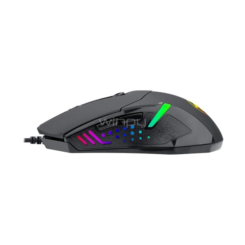 Mouse Gamer Redragon Centrophorus RGB (Sensor Pixart 3317, 7.200dpi, Switch Huano, Negro)