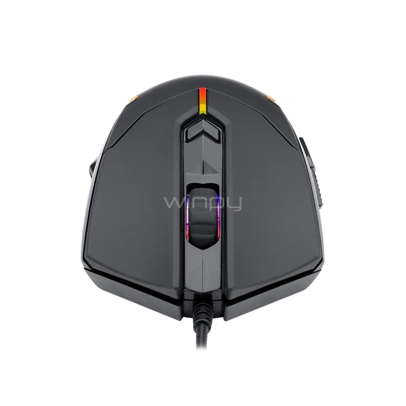 Mouse Gamer Redragon Centrophorus RGB (Sensor Pixart 3317, 7.200dpi, Switch Huano, Negro)