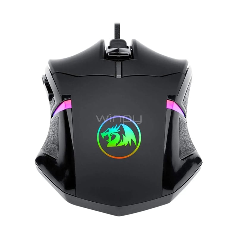 Mouse Gamer Redragon Centrophorus RGB (Sensor Pixart 3317, 7.200dpi, Switch Huano, Negro)