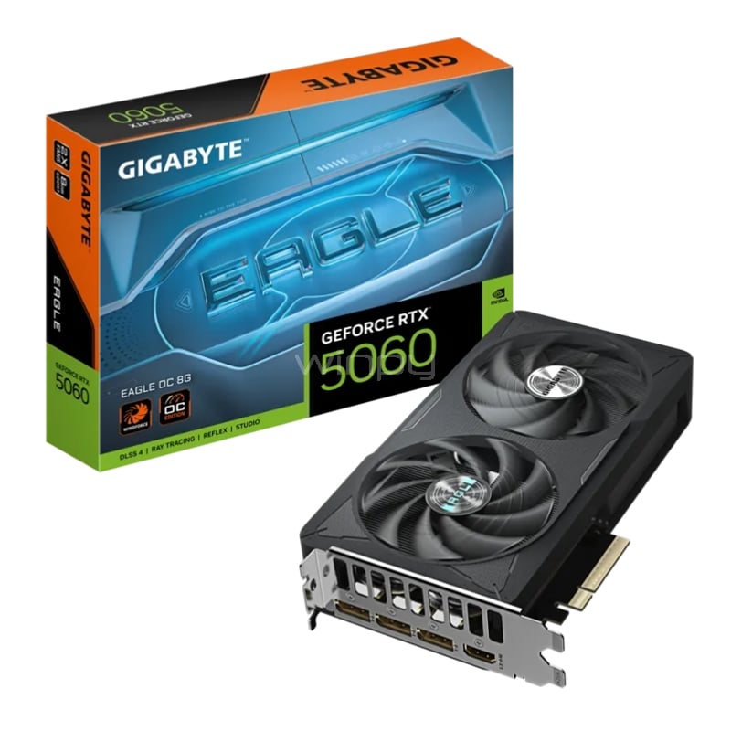 Tarjeta de Video Gigabyte GeForce RTX 5060 EAGLE OC 8GB GDDR7 - GV