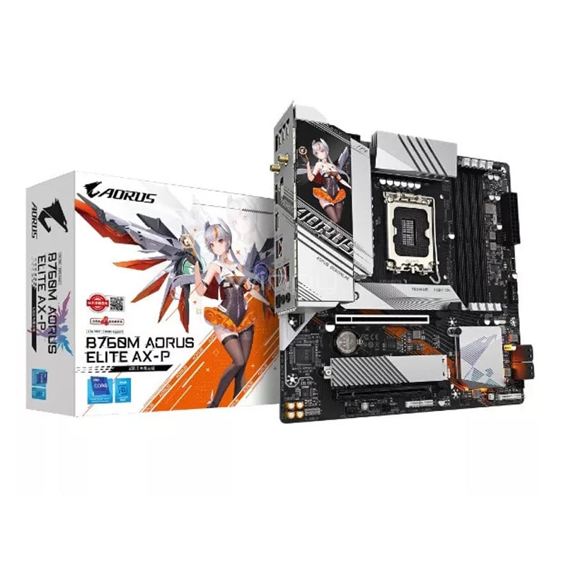 Placa Madre Gigabyte B760M AORUS ELITE AX-P (LGA1700, DDR5 4000