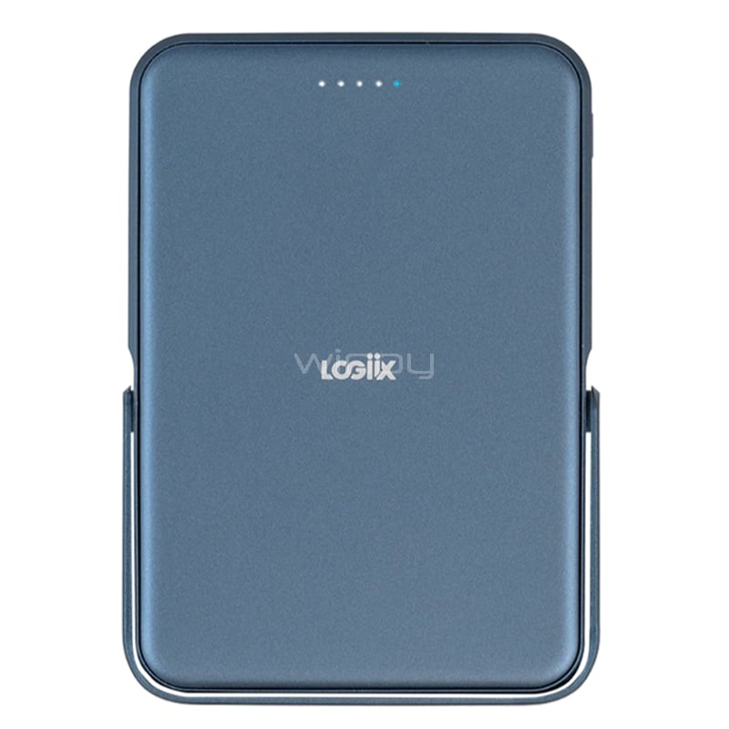 Batería Portátil LOGiiX Piston Power Stance 5000mAh (Qi 15W, USB-C, MagSafe, Azul)