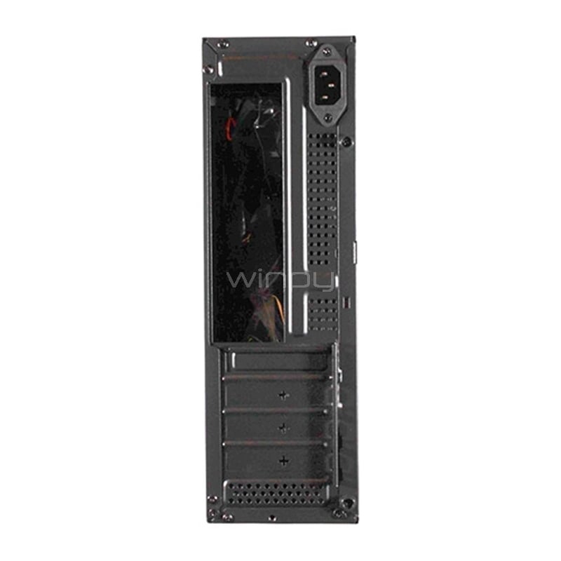 Gabinete Clio S609 (Slim, Micro ATX, USB-C 3.1, Fuente 500W, Negro)
