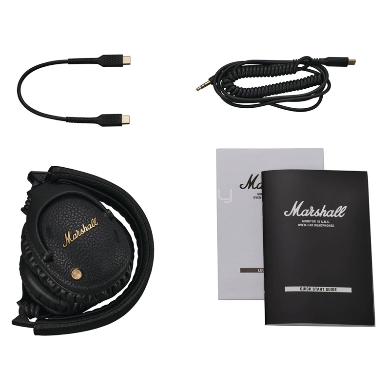 Audífonos Bluetooth Marshall Monitor III (Modos ANC/Transparencia, Negro)