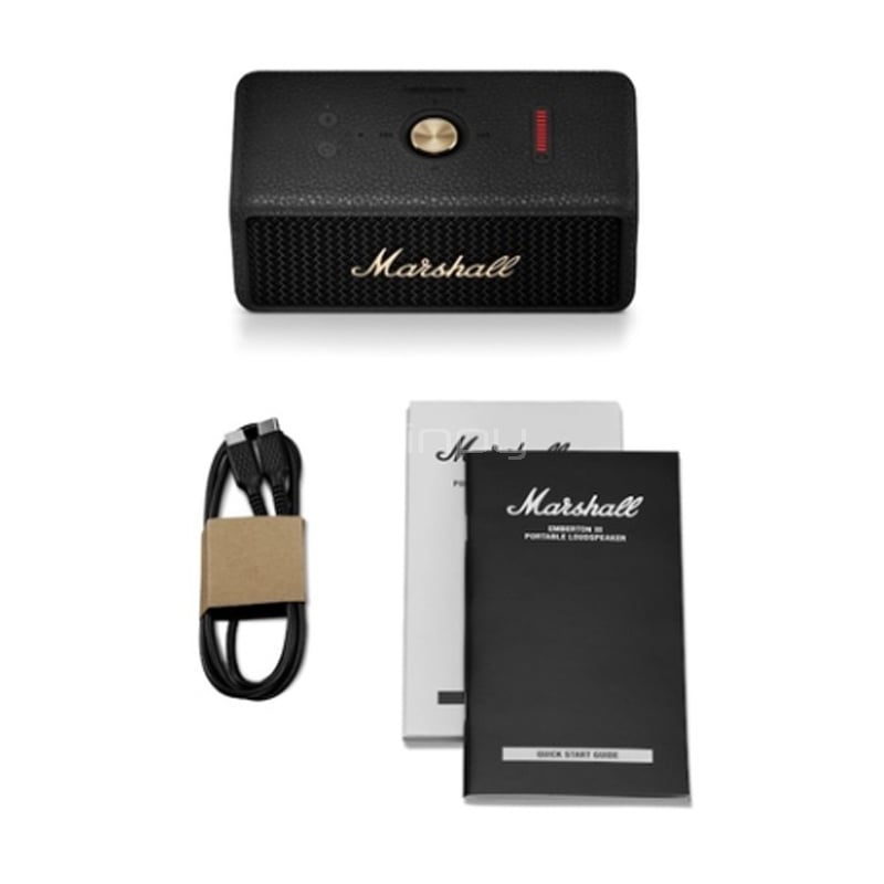 Parlante Bluetooth Marshall Emberton III (Sonido 360, IP67, Negro)